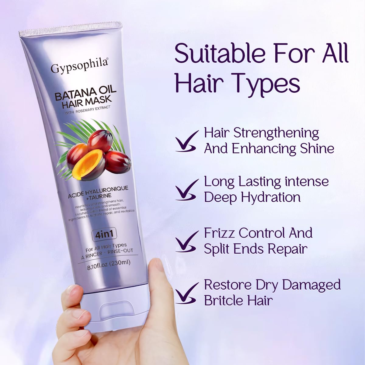 Gypsophila® SHAMPOO CON ACEITE DE BATANA Y MASCARILLA CAPILAR DE BATANA