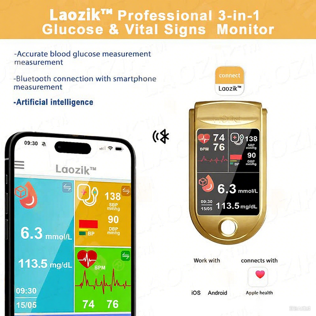 🩸 Subsidized Product | Cheeroll Professional-Grade 12-in-1 Blood Glucose & Vital Signs Monitor — Painless, fast, and accurate; FDA-certified (Made in California, USA)