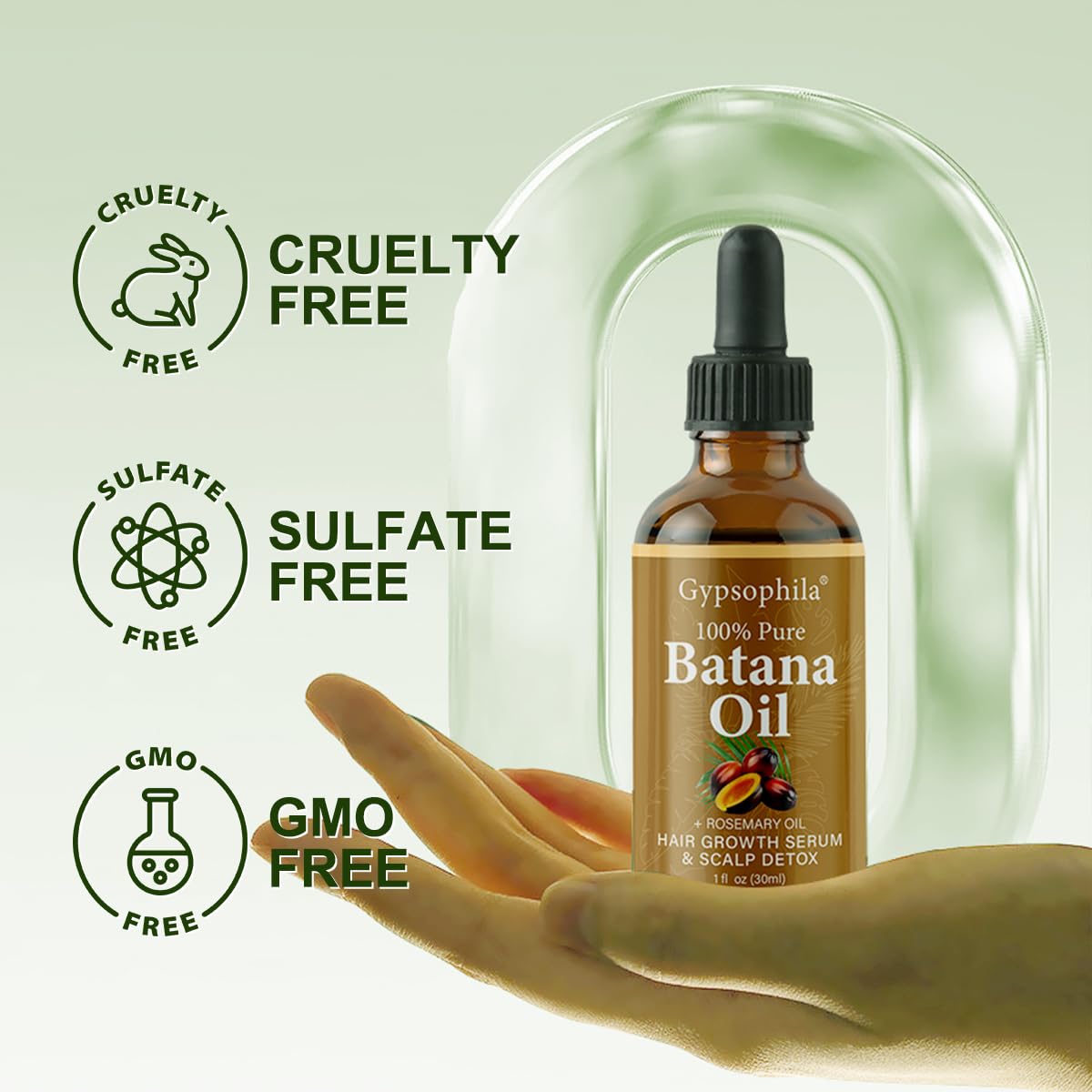 Gypsophila® JUEGO DE 2 PIEZAS ACEITE Y CHAMPÚ PARA EL CRECIMIENTO DEL CABELLO BATANA